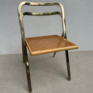 Chaise pliante vintage dorée – Giorgio Cattelan pour CIDUE