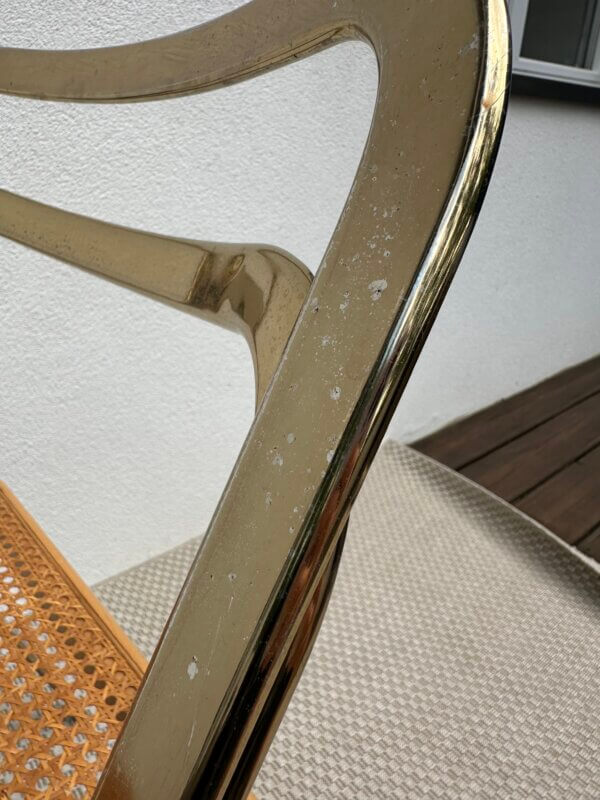 Chaise pliante vintage dorée – Giorgio Cattelan pour CIDUE – Image 12