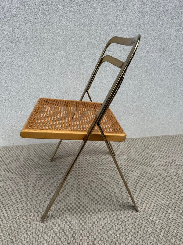 Chaise pliante vintage dorée – Giorgio Cattelan pour CIDUE